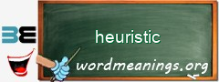 WordMeaning blackboard for heuristic